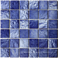 Mix blue swimming pool ceramic mosaic wholesale blue white ceramic pool tiles